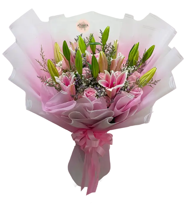 aneko-flower-bouquet-pink-cassablanca-baby-breath-athaya-florist
