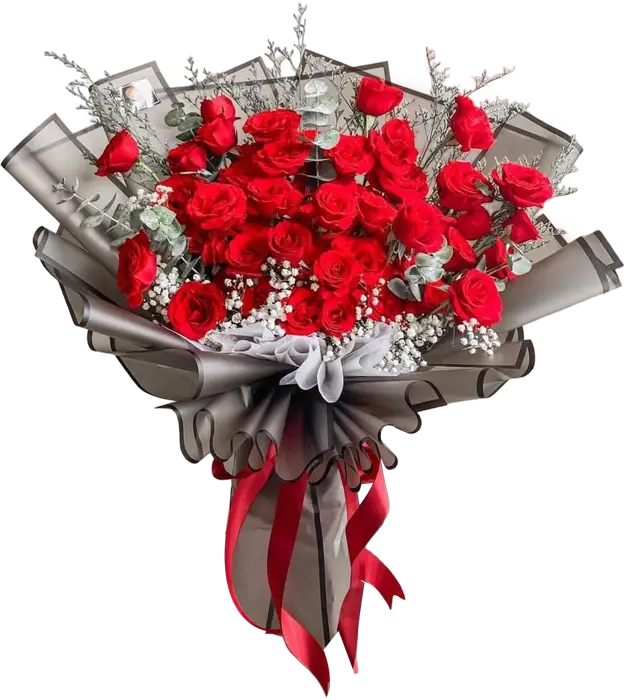 batsheva-flower-bouquet-40-red-roses-caspea-black-wrapping-athaya-florist