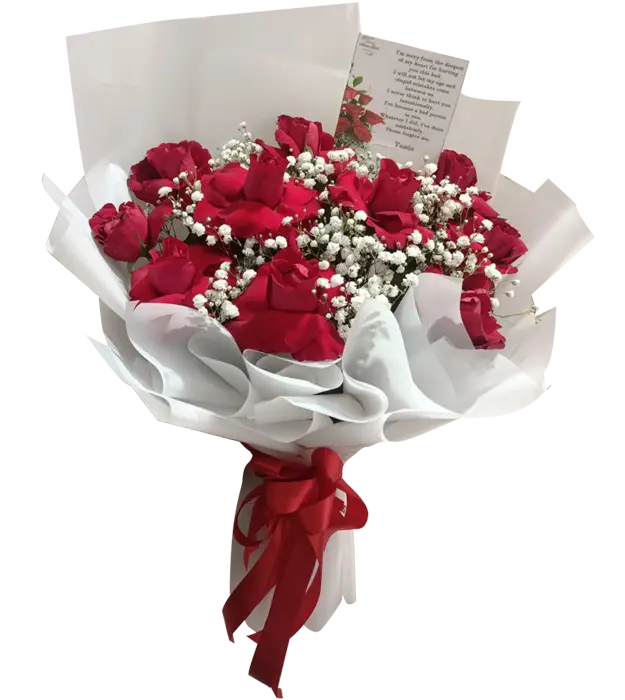brenda-fresh-flower-bouquet-red-roses-baby-breath-white-wrapping-athaya-florist