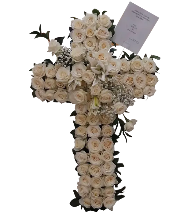 caroline-white-cross-condolence-flower-athaya-florist-depok