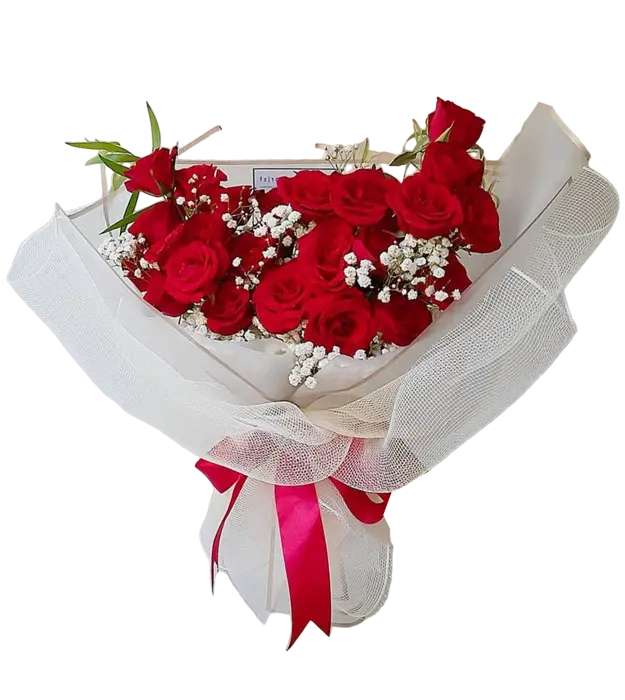 esmeralda-fresh-flower-bouquet-red-roses-baby-breath-white-wrapping-athaya-florist