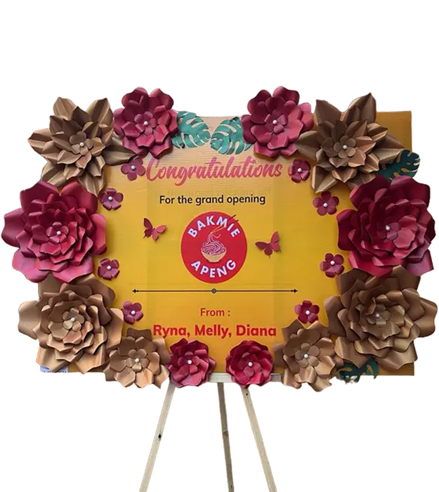 farida-indoor-paper-flower-board-congratulation-birthday-anniversary-wedding-engagement-athaya-florist-jakarta