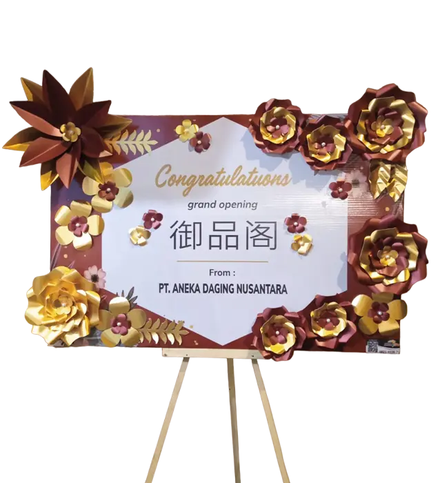 fraya-indoor-paper-flower-board-congratulation-birthday-anniversary-wedding-engagement-athaya-florist-malang