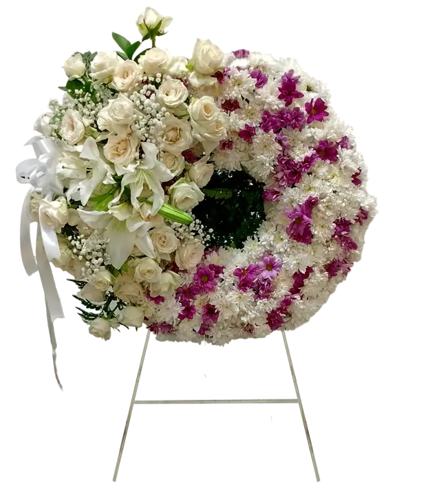 kamila-white-purple-krans-rest-in-peace-condolence-flower-athaya-florist-jakarta