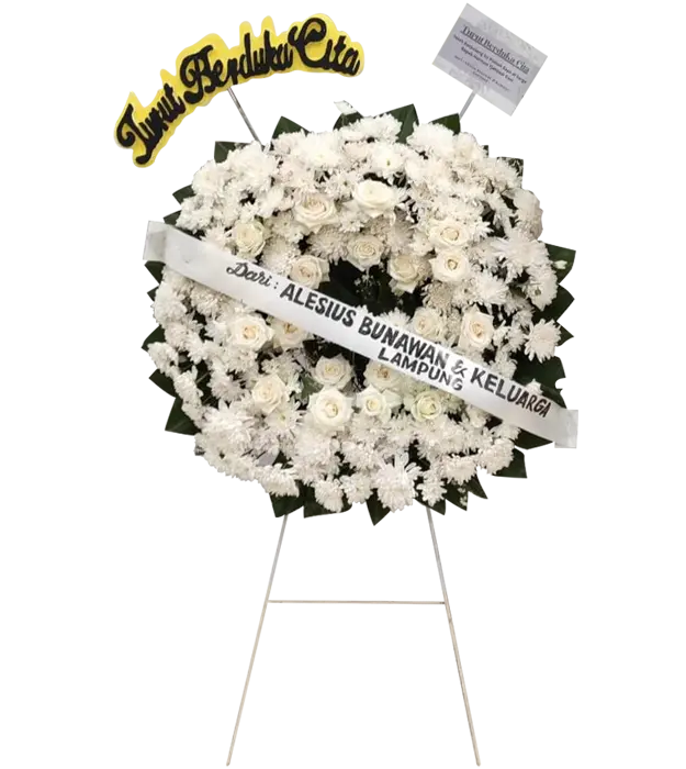 kirana-white-wreath-standing-rest-in-peace-condolence-flower-athaya-florist-bekasi