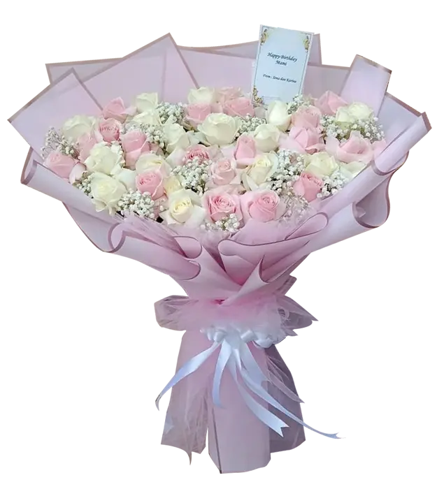 lauren-fresh-flower-bouquet-pink-white-roses-baby-breath-greeting-card-valentine-athaya-florist-jakarta