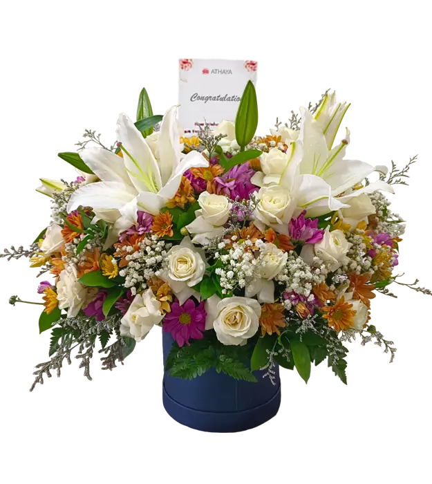 legacy-flower-box-lily-roses-aster-baby-breath-caspea-athaya-florist