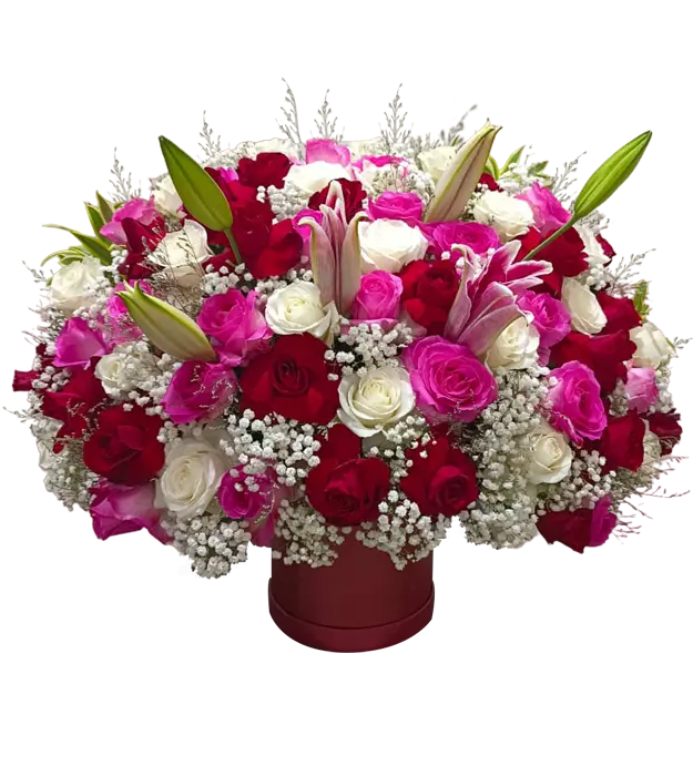 levia-flower-box-red-white-pink-roses-orchid-cymbidium-baby-breath-athaya-florist