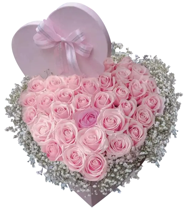 lucy-love-birthday-anniversary-valentine-gift-flower-bos-pink-roses-baby-breath-athaya-florist