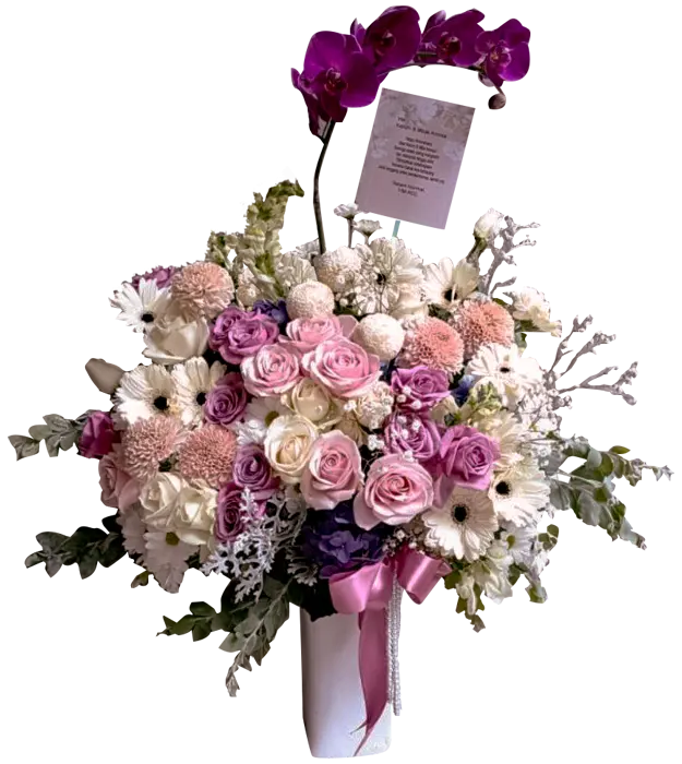 madison-vase-flower-roses-orchids-pompom-gerbera-anniversary-congratulations-athaya-florist