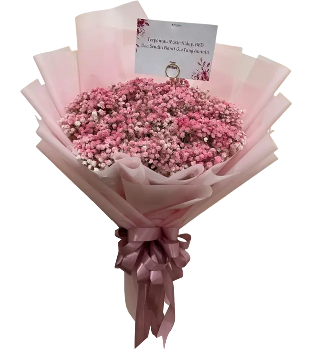 margareth-fresh-flower-bouquet-pink-baby-breath-greeting-card-lovely-valentine-athaya-florist-jakarta
