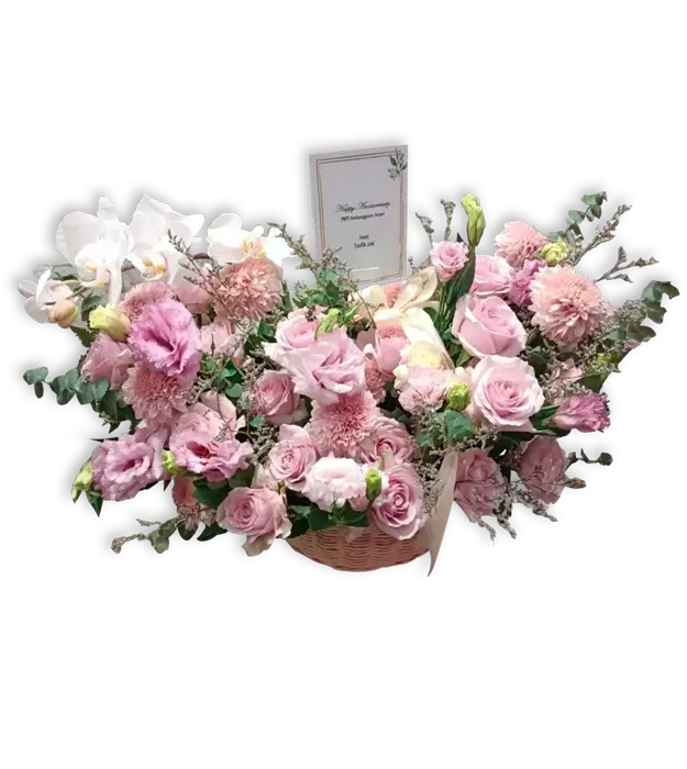 michelle-fresh-flower-basket-pink-roses-chrysantemum-baby-rose-orchid-athaya-florist-jakarta