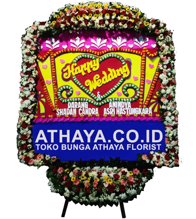 sabrina-congratulations-on-your-happy-wedding-flower-board-athaya-florist-bogor
