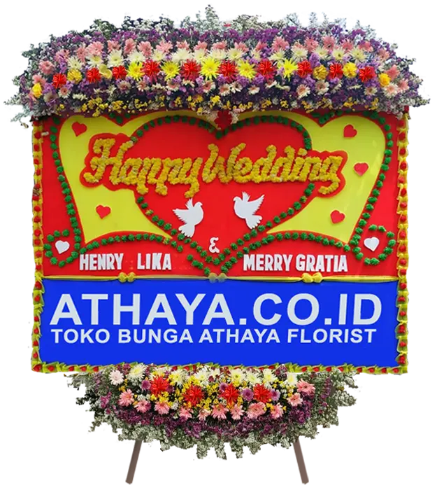 sally-congratulations-on-your-happy-wedding-flower-board-athaya-florist-bekasi