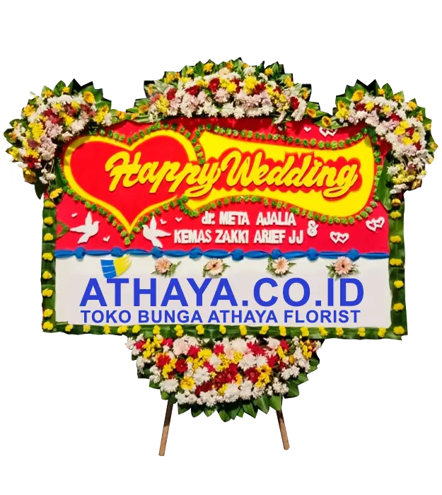 salwa-congratulations-on-your-happy-wedding-flower-board-athaya-florist-bsd