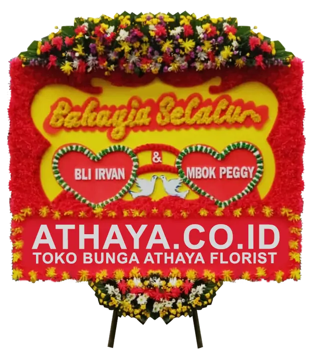 sandra-congratulations-on-your-happy-wedding-flower-board-athaya-florist-pasar-minggu