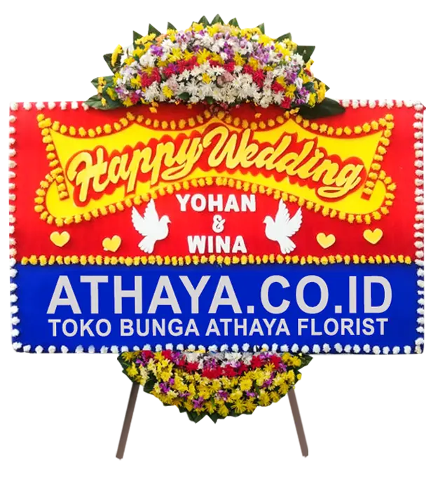 scarlett-congratulations-on-your-happy-wedding-flower-board-athaya-florist-kalimalang