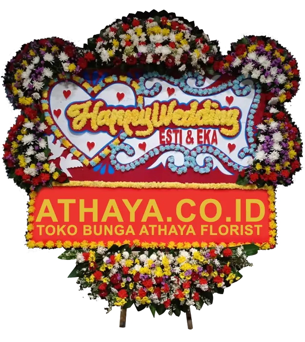 shanaya-congratulations-on-your-happy-wedding-flower-board-athaya-florist-tanjung-barat
