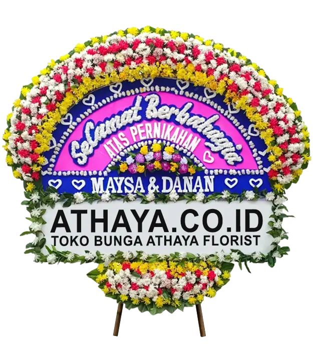 shanti-congratulations-on-your-happy-wedding-flower-board-athaya-florist-tanjung-priok