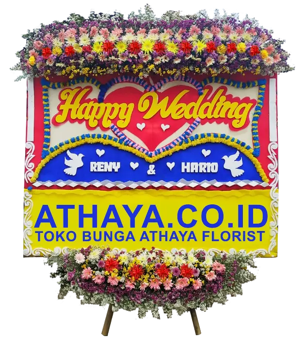 sharon-congratulations-on-your-happy-wedding-flower-board-athaya-florist-cakung