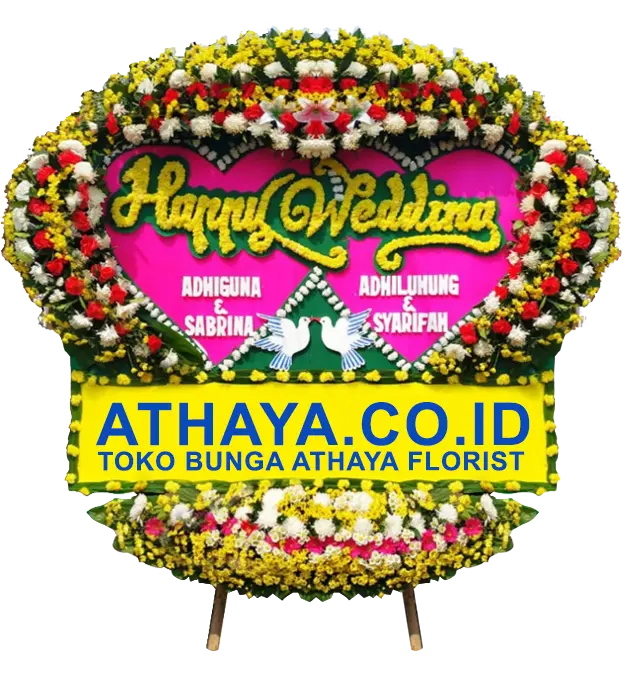shireen-congratulations-on-your-happy-wedding-flower-board-athaya-florist-tomang