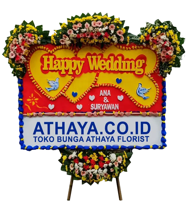 stella-congratulations-on-your-happy-wedding-flower-board-athaya-florist-cawang