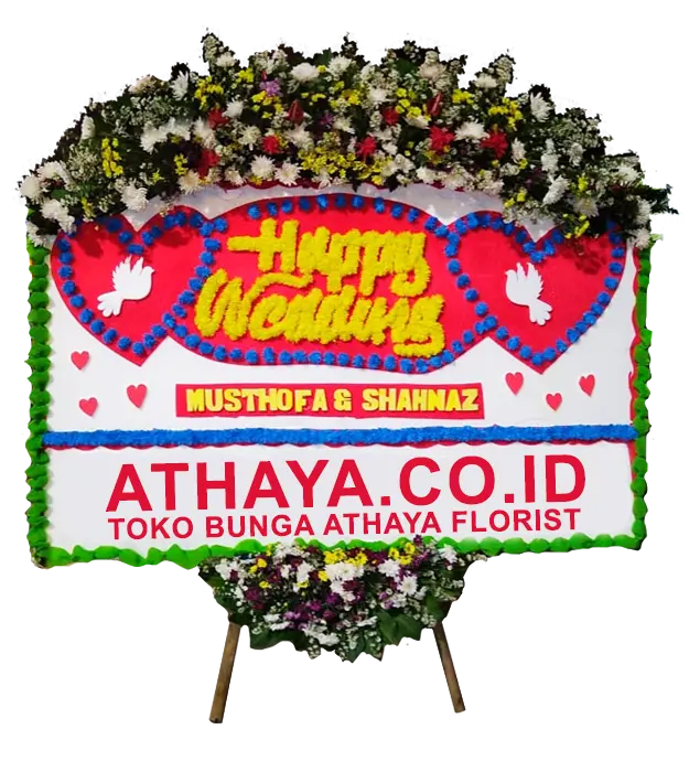 stevanie-congratulations-on-your-happy-wedding-flower-board-athaya-florist-jatinegara