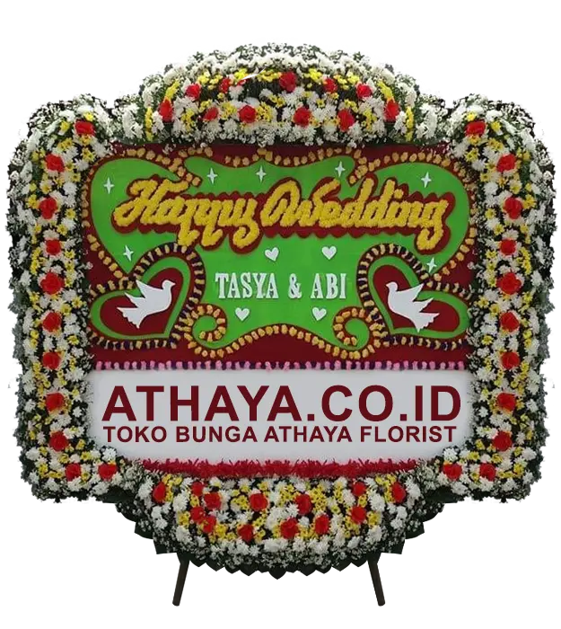 sunny-congratulations-on-your-happy-wedding-flower-board-athaya-florist-grogol
