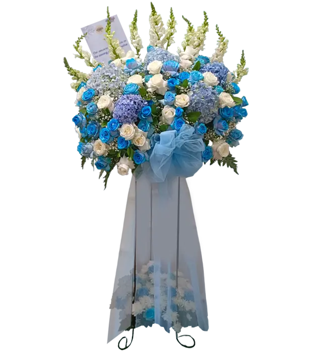 teyana-blue-standing-flower-roses-hydrangea-snapdragon-baby-breath-athaya-florist-denpasar