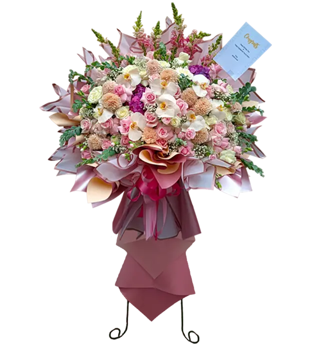 tianna-luxurious-standing-flower-bouquet-orchid-roses-hydrangea-pompom-baby-rose-snapdragon-athaya-florist-surabaya