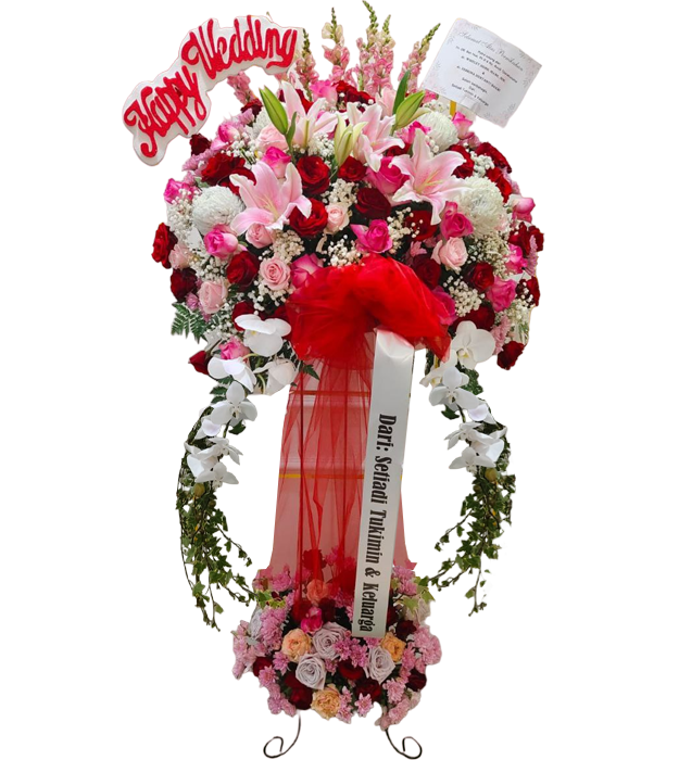 tomori-luxurious-elegant-happy-wedding-standing-flower-bouquet-roses-orchid-casablanca-snapdragon-baby-breath-chrysantemum-import-aster-athaya-florist-bali