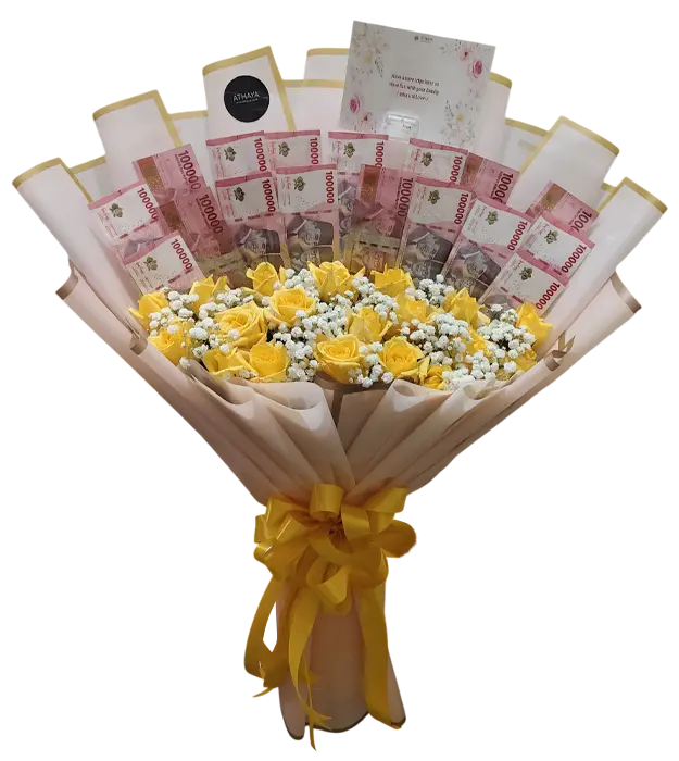 ulani-yellow-roses-baby-breath-money-bouquet-athaya-florist