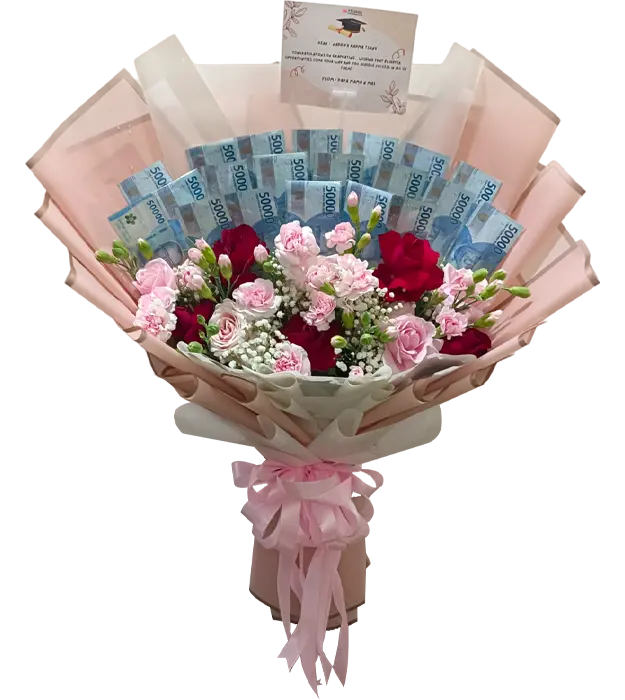 uruha-money-bouquet-roses-carnation-baby-breath-athaya-florist